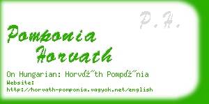 pomponia horvath business card